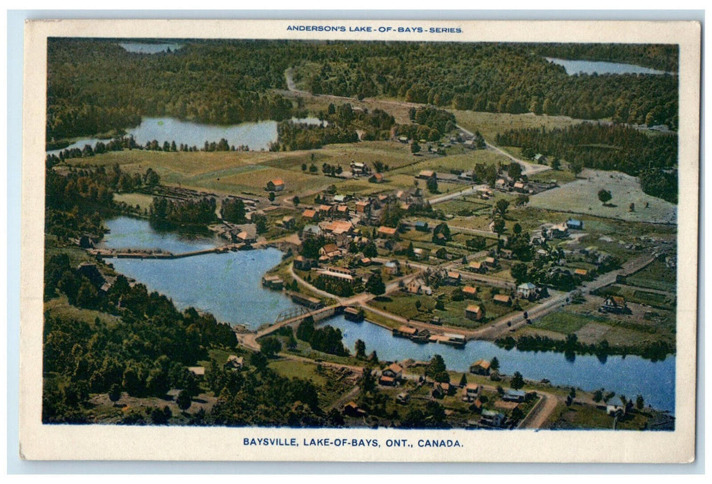 c1930's Anderson's Lake of Bays Series Baysville Ontario Canada Postcard