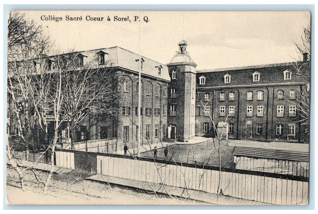 c1910 College Sacre Coeur A Sorel Quebec Canada Antique Unposted Postcard
