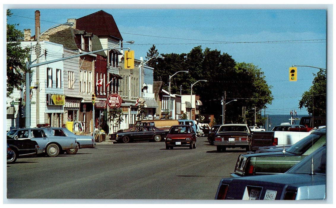c1950's Cenotaph to Lake Huron's Beaches Southampton Ontario Canada Postcard