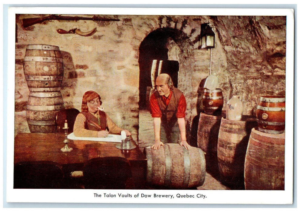 c1950's The Talon Vaults of Dow Brewery Quebec City Canada Vintage Postcard