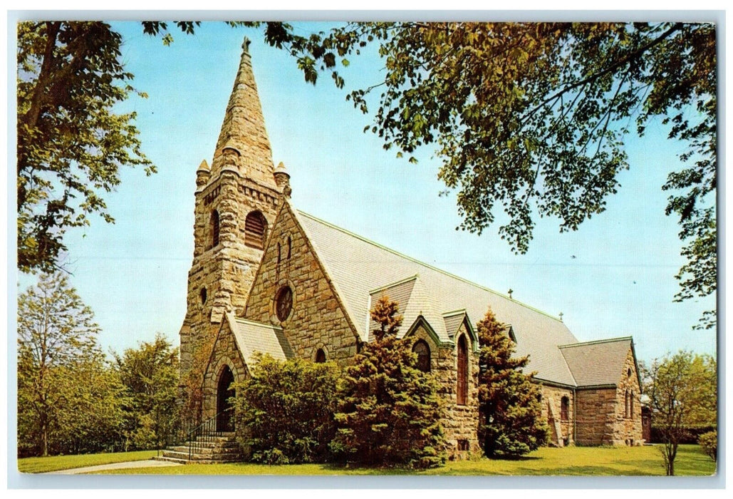 c1960 Church Messiah Episcopal Church Cape Cod Woods Hole Massachusetts Postcard