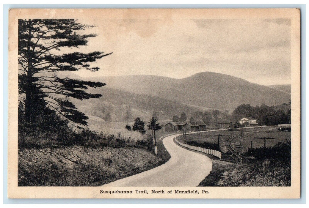 c1940 Susquehanna Trail North Street Road Mount Mansfield Pennsylvania Postcard
