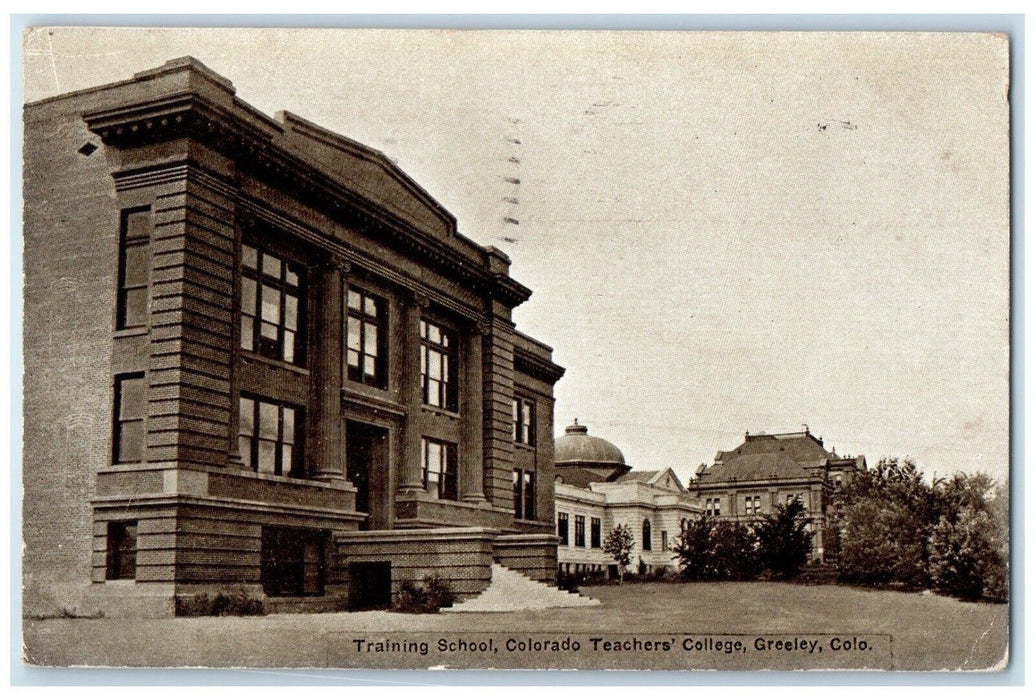 1913 Training School Colorado Teacher's College Greeley Colorado CO Postcard