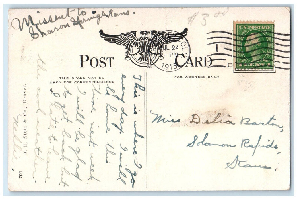 1913 Training School Colorado Teacher's College Greeley Colorado CO Postcard