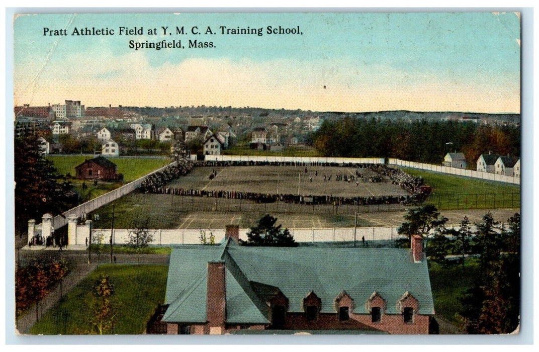 c1910 Pratt Athletic Field YMCA Training Springfield Massachusetts MA Postcard