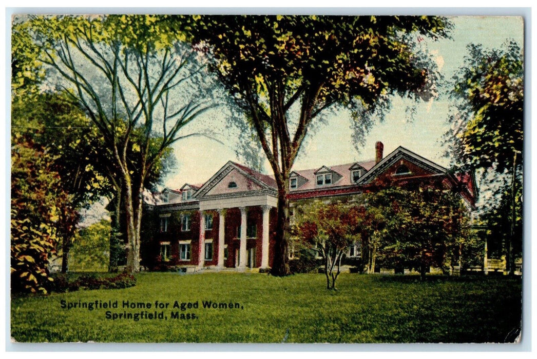 c1910 Springfield Home Aged Women Springfield Massachusetts MA Vintage Postcard