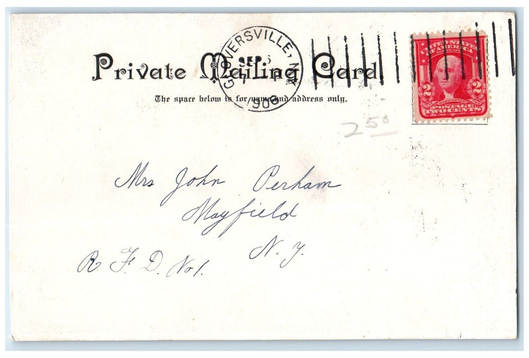 1906 Little Girl Sat On Giant Watermelon Gloversville New York NY Postcard