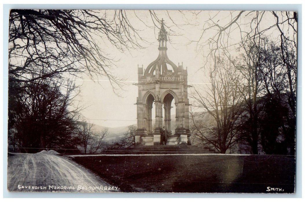 c1940's Cavendish Memorial Bolton Abbey Yorkshire England RPPC Photo Postcard