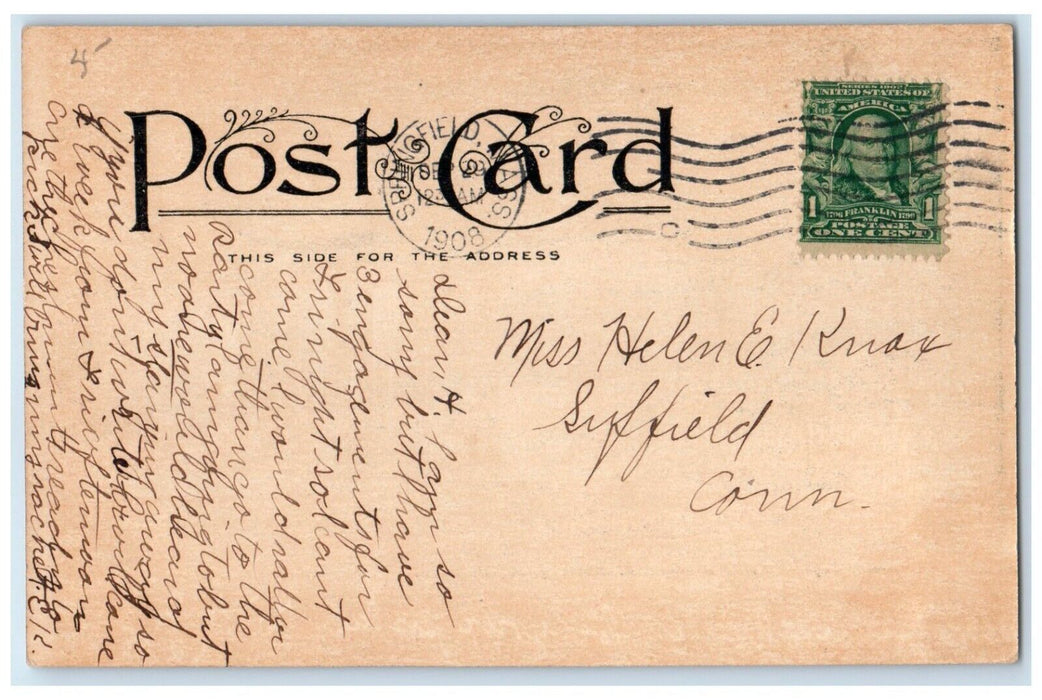 1908 Laurel Hill Across Connecticut River Springfield Massachusetts MA Postcard