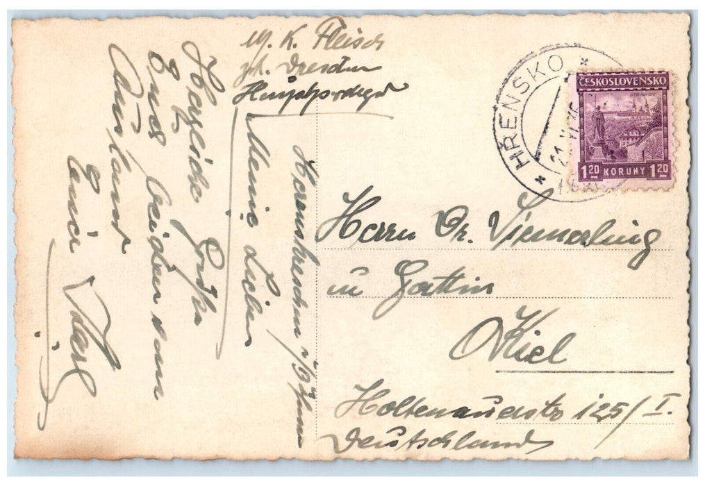 c1940's Herrnskretschen A E Czech Republic Vintage Posted RPPC Photo Postcard