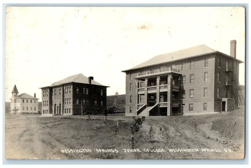 1921 Junior College View Wessington Springs South Dakota SD RPPC Photo Postcard