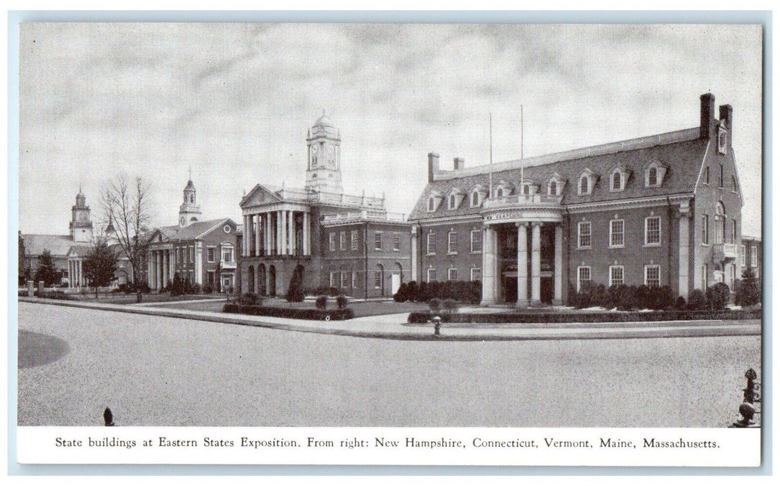 c1920 State Buildings Eastern States Exposition Vermont Massachusetts Postcard