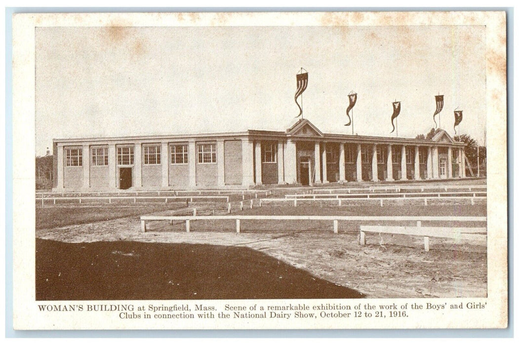 c1940 Woman's Building Dairy Show Exterior Springfield Massachusetts MA Postcard