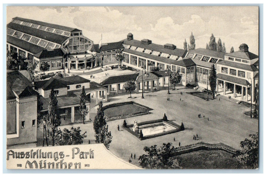 c1930's Ausslellungs Park Munich Germany Unposted Vintage RPPC Photo Postcard
