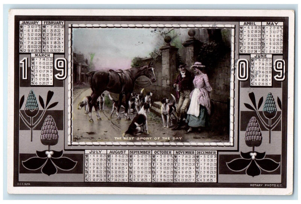 1909 The Best Sport Of The Day Dogs Horse Lyons Falls NY RPPC Photo Postcard