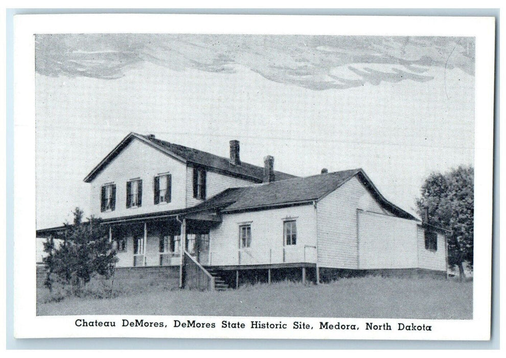 c1940 Chateau DeMores State Historic Site Medora North Dakota Vintage Postcard
