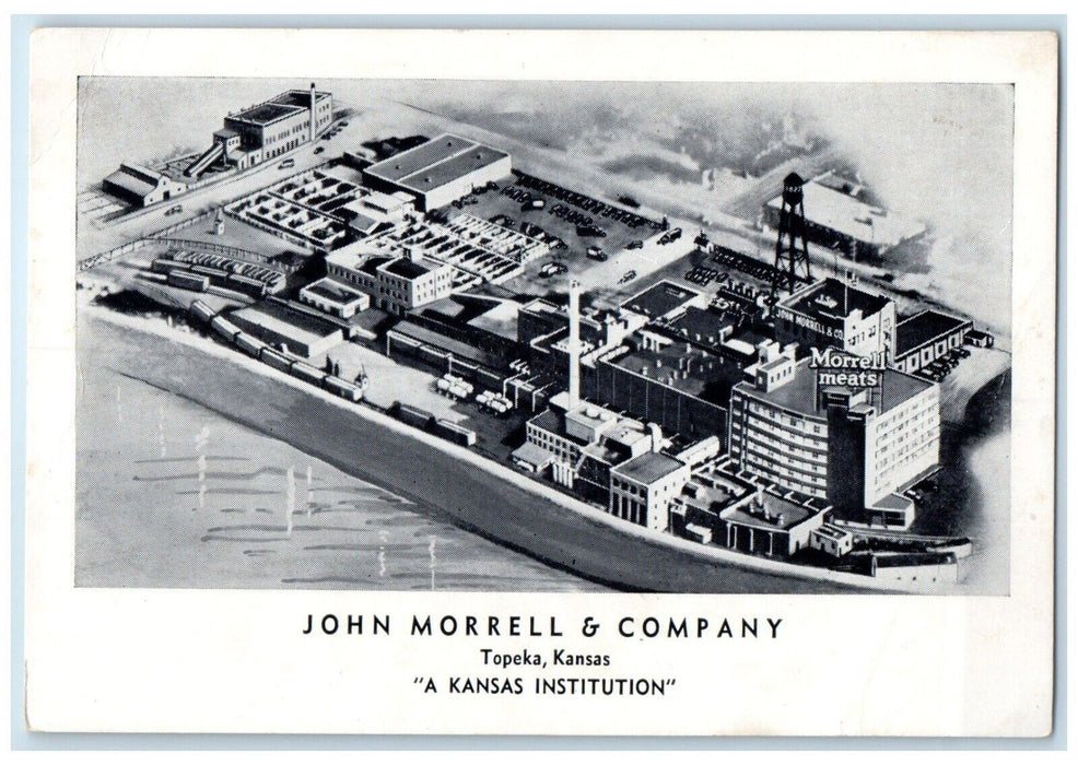 c1940 John Morrell Company Institution Plant Exterior Topeka Kansas KS Postcard