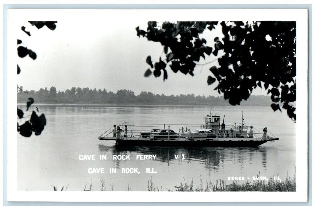 c1950's Ferry View Cave In Rock State Park Illinois IL RPPC Photo Postcard