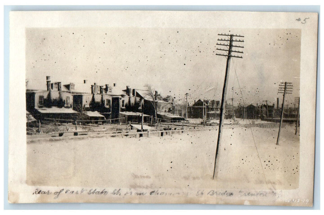 1914 Blizzard Chambers Street Trenton New Jersey NJ Antique Photo