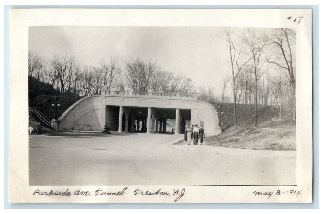 1914 Parkside Avenue Tunnel Trenton New Jersey NJ Antique Unposted Photo