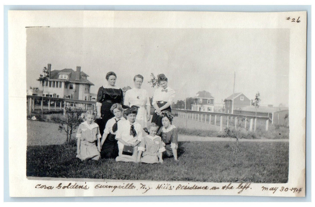 1914 Hills Residence Cora Golden's Ewingville New Jersey NJ Antique Photo