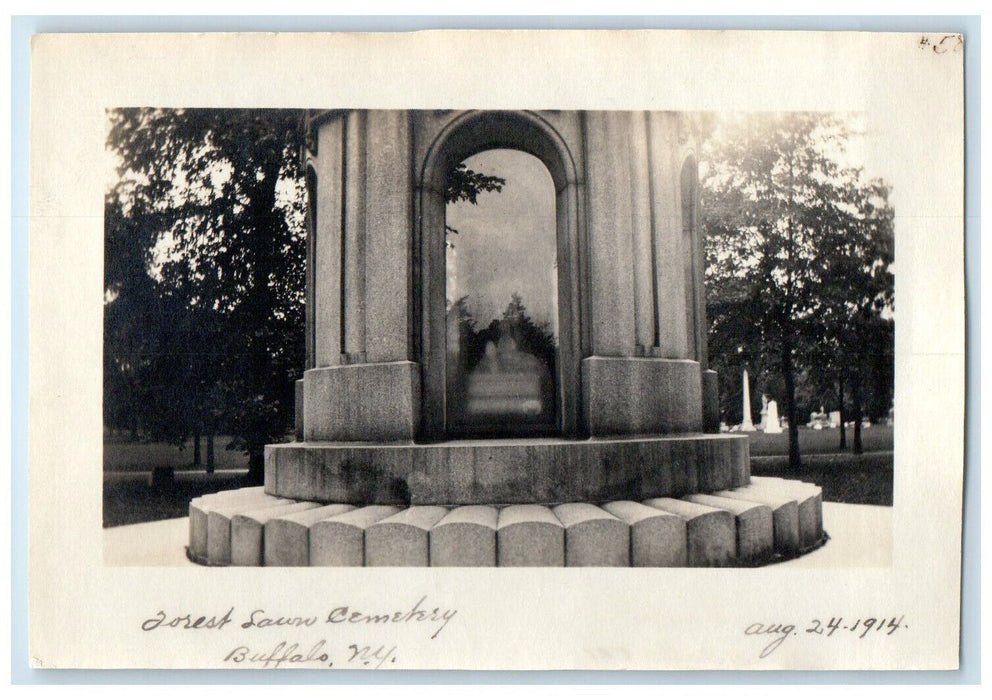 1914 Forest Lawn Cemetery Buffalo New York NY Antique Unposted Photo