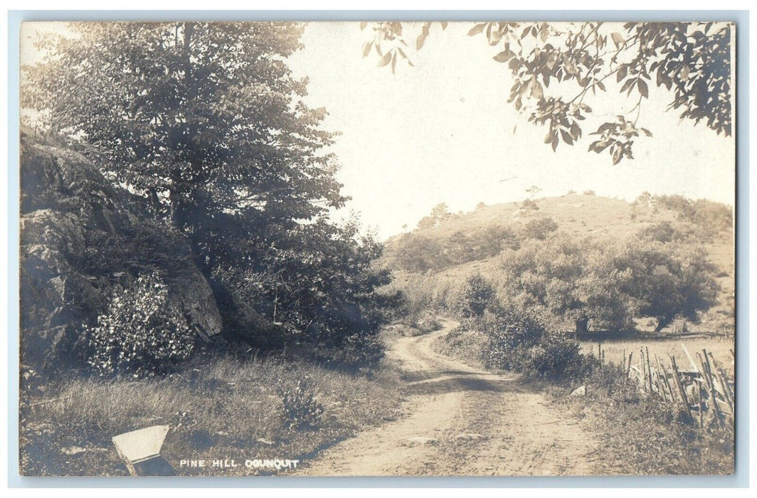 c1910's Pine Hill Dirt Road Ogunquit Maine ME RPPC Photo Antique Postcard