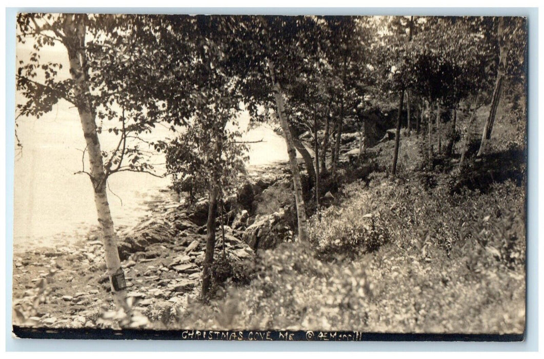 c1930's View Of Christmas Cove Maine ME RPPC Photo Posted Vintage Postcard