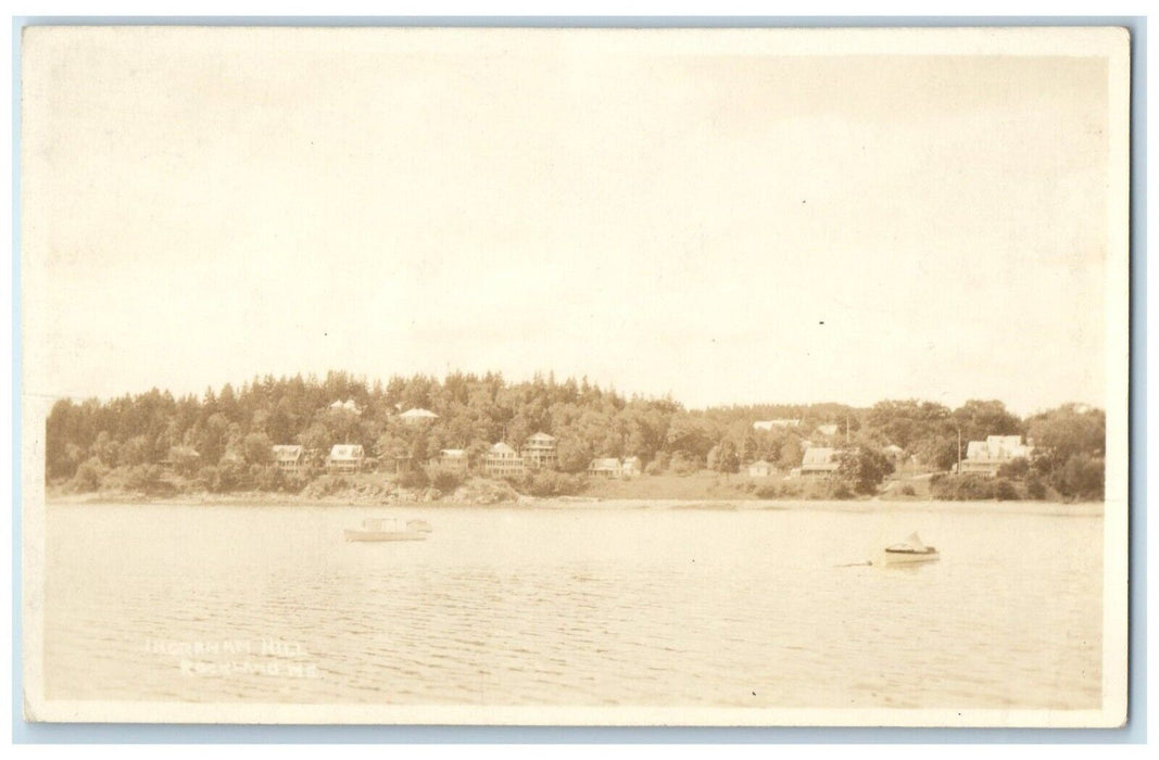 c1930's View Of Ingraham Hill Rockland Maine ME RPPC Photo Vintage Postcard