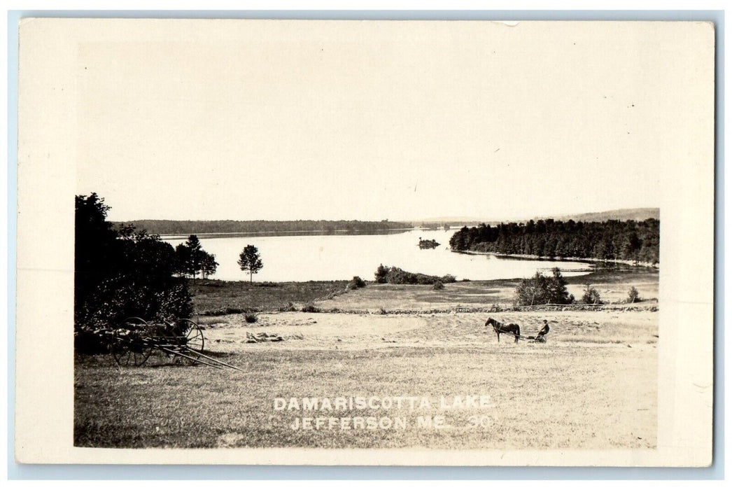 c1910's View Of Damariscotta Lake Jefferson Maine ME RPPC Photo Antique Postcard