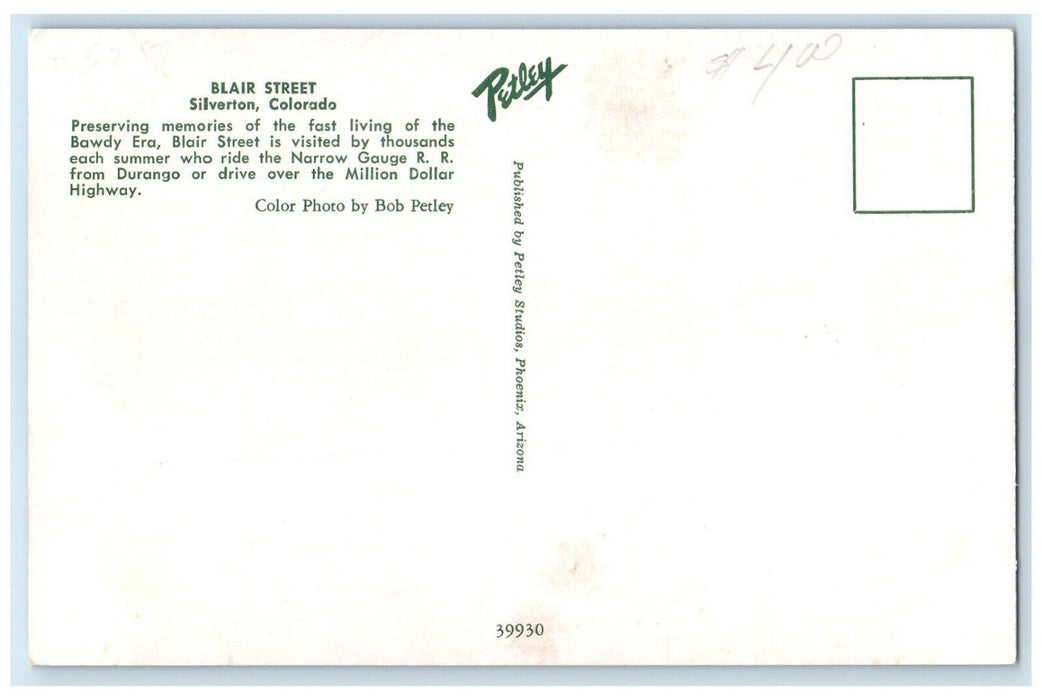 c1960 Bawdy Era Old Arcade Blair Street Silverton Colorado CO Unposted Postcard