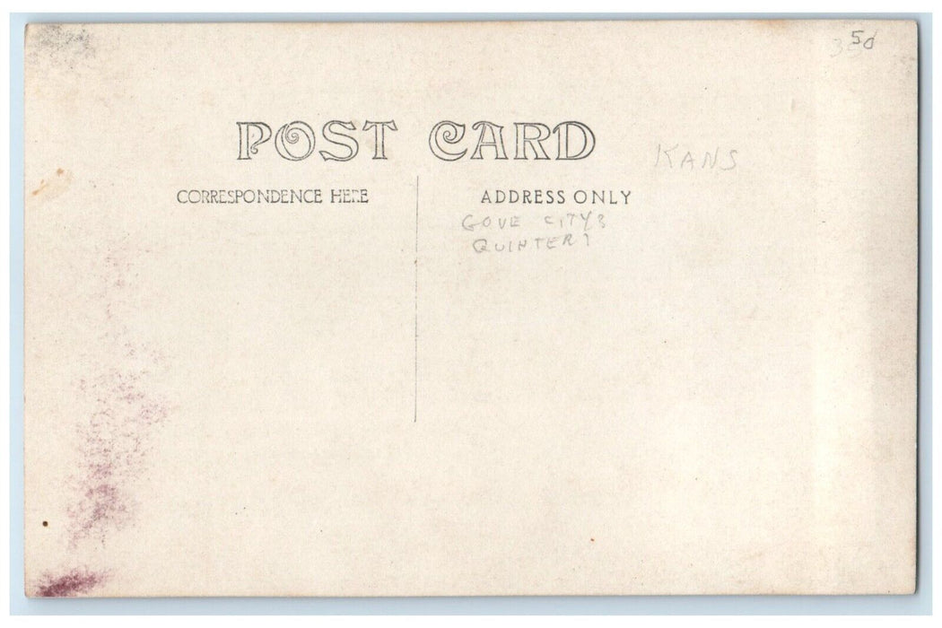 c1910's Gove City Quinter Kansas KS RPPC Photo Posted Antique Postcard