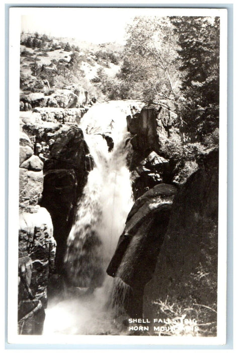 c1940's Shell Falls Horn Mountains Shell New York NY RPPC Photo Antique Postcard