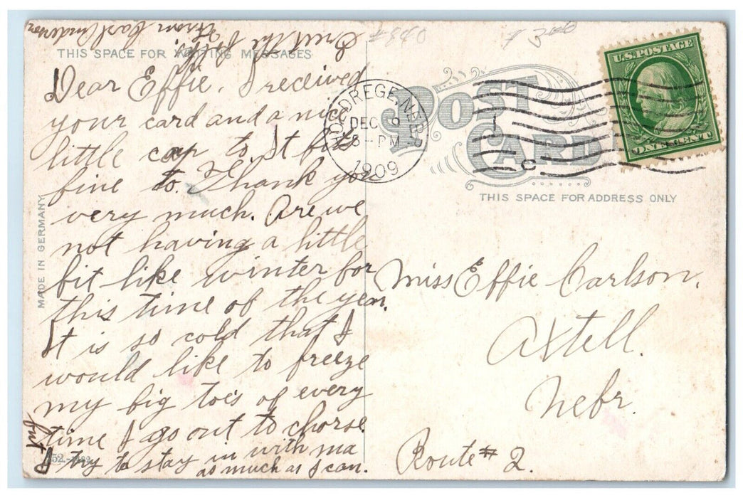 1909 Bird's Eye View Of Manitou Colorado CO Holdrege Nebraska NE Posted Postcard