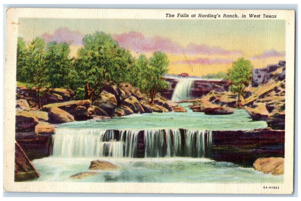 1942 Falls Hardings Ranch Range Cattle Oil Natural Gas Wheat West Texas Postcard