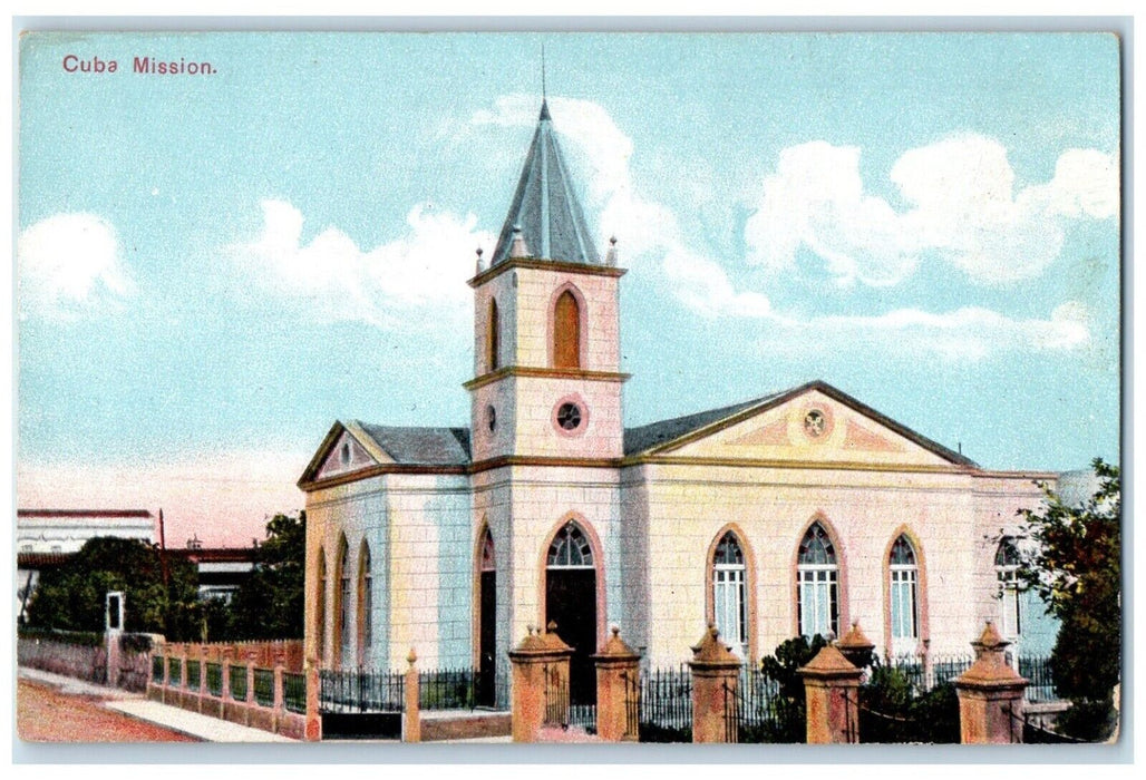 c1910's Presbyterian Church Cardenas Christian Missionary Cuba Mission Postcard