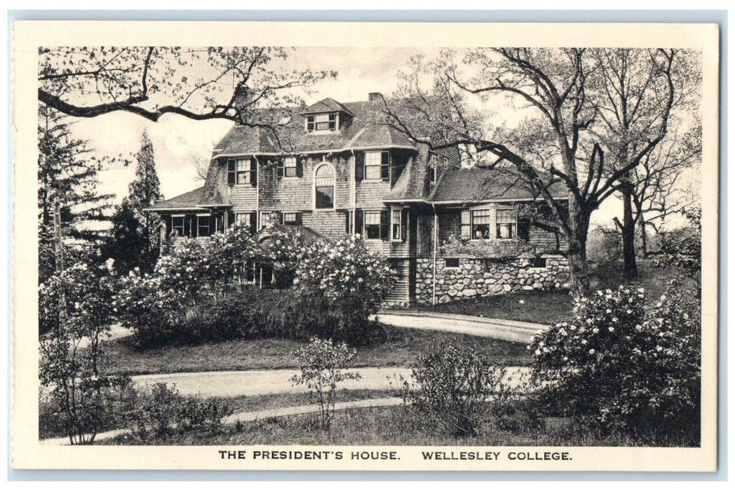 c1930's The President's House Wellesley College Massachusetts MA Postcard