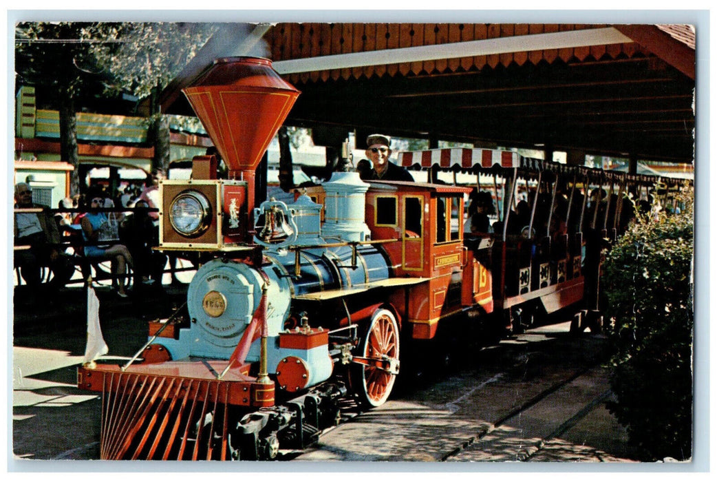 1966 Miniature Train Ride Crystal Beach Ontario Canada Vintage Postcard