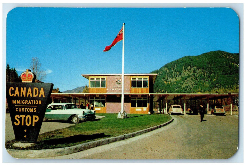 c1960's 24 Hour Port of Entry at Kingsgate British Columbia Canada Postcard