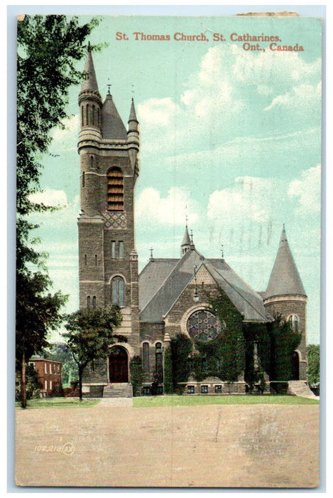 1911 St. Thomas Church St. Catharines Ontario Canada Posted Postcard