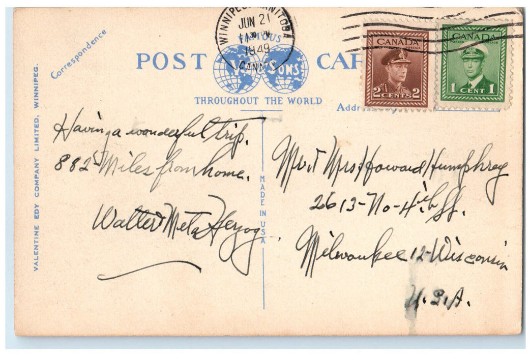 1949 "The Royal Alexandra" Canadian Pacific Railways Hotel Canada Postcard