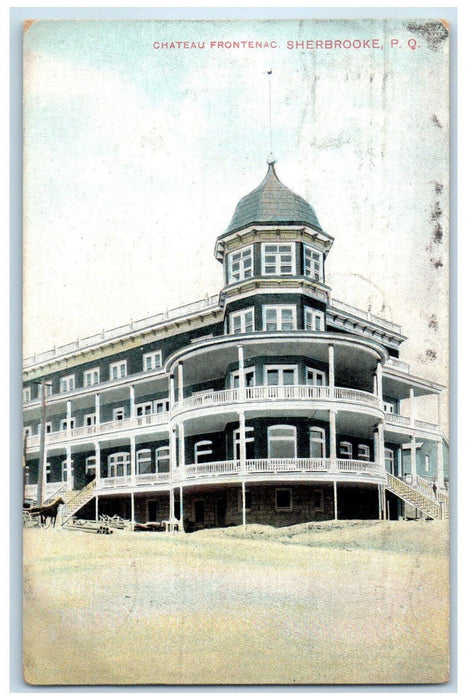 1907 Chateau Frontenac Sherbrooke Quebec Canada Island Pond VT Postcard