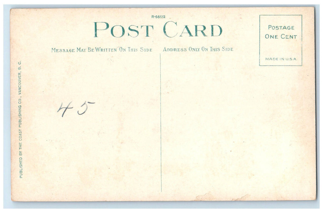 c1910 The West End Showing English Bay CPR Steamer Vancouver Canada Postcard