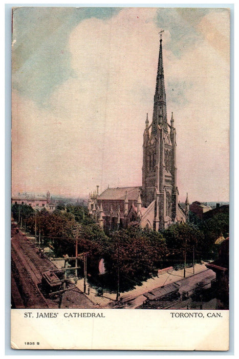 c1910 St. James Cathedral Toronto Canada Antique Unposted Souvenir Postcard