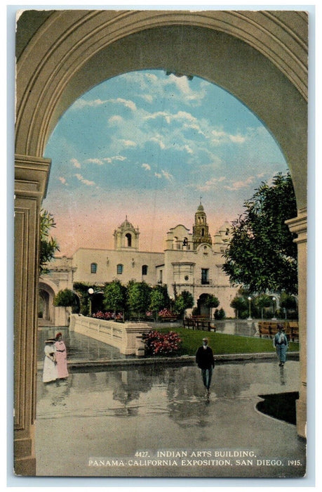 c1915 Indian Arts Building Panama-California Exposition San Diego Calif Postcard
