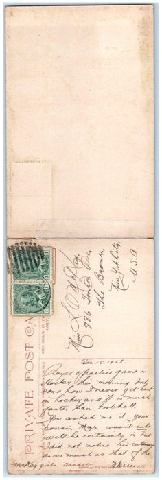1908 1st Bridge In Camp Military District 10 Winnipeg Canada Antique Postcard