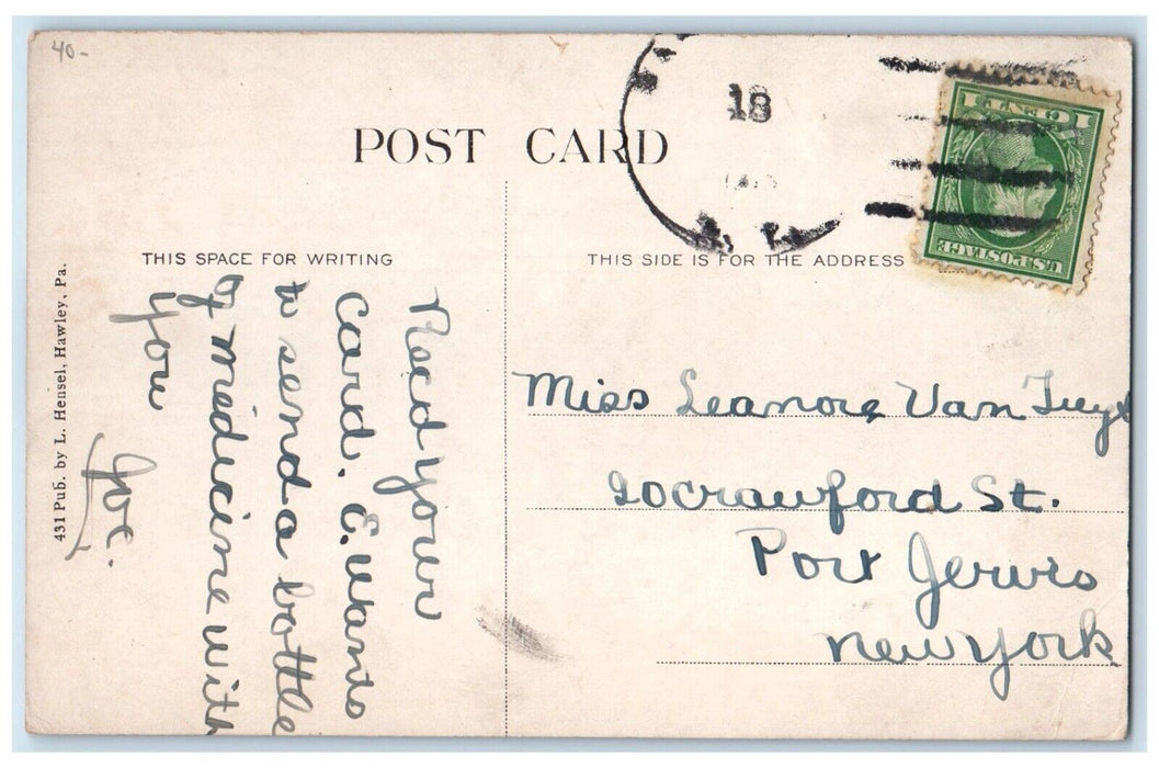 c1910s Arrival Of The US Mail At The Post Office Barryville New York NY Postcard