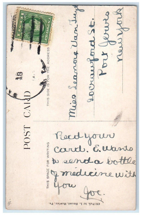 c1910s Arrival Of The US Mail At The Post Office Barryville New York NY Postcard