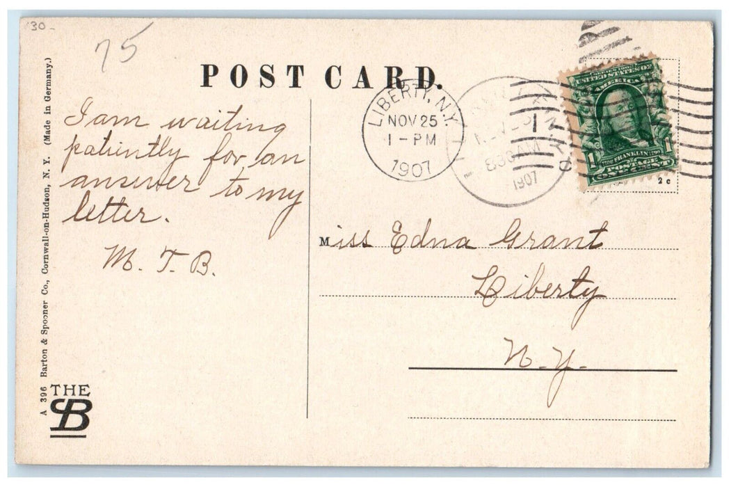 1907 View Of Reformatory & Warden's House Napanoch New York NY Antique Postcard