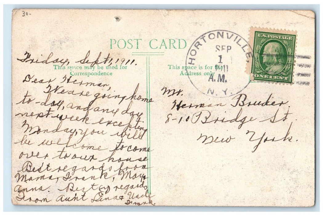 1911 High View Terrace Dirt Road Callicoon Hortonville New York NY Postcard